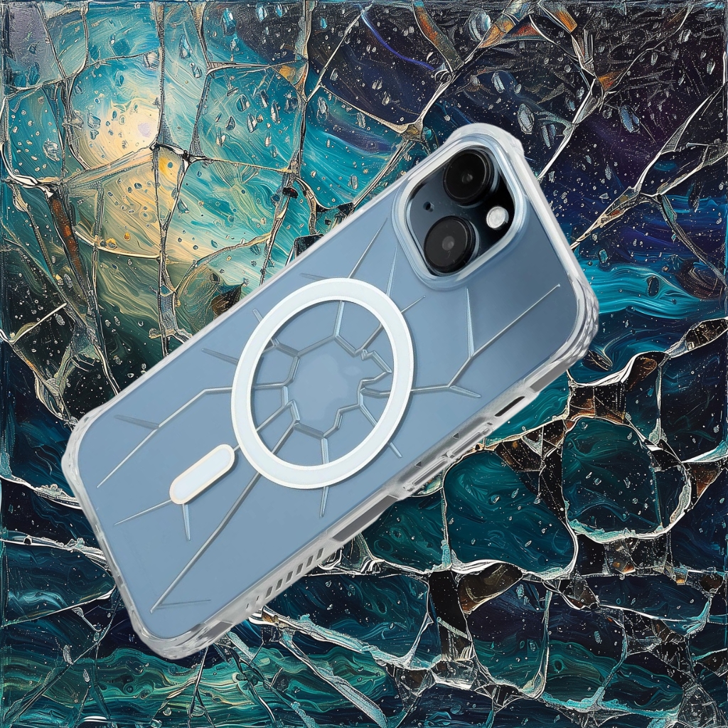 Husa Protectie Kingxbar Seria Crack -Transparenta Iphone 15 - 1 | YEO
